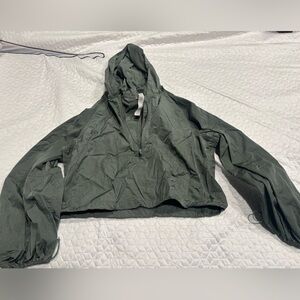 lululemon athletica Green scuba scrolled anorak